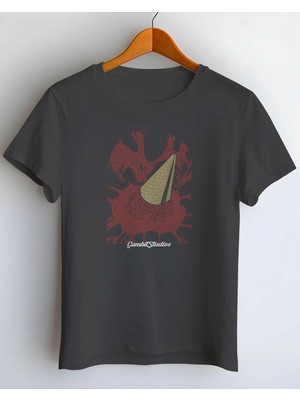 Buzagi Gambit Dijital Baskı Regular Kalıp Unisex Siyah T-Shirt