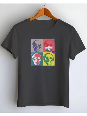 Buzagi Rock Dijital Baskı Regular Kalıp Unisex Siyah Tişört