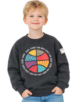 Hupalupa Store Hupalupa Basic Sweatshirt Siyah Basketbol 9-10 Yaş