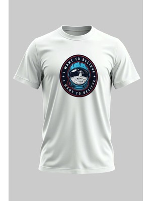 Buzagi Dijital Baskılı Beyaz Tişört