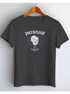 Buzagi Paranoid Dijital Baskı Regular Kalıp Siyah Unisex Tişört