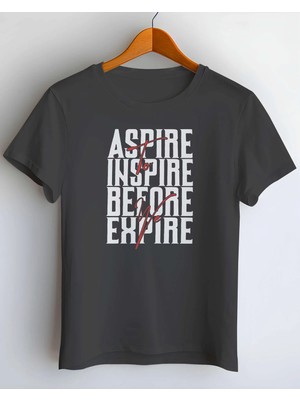 Buzagi Aspire Dijital Baskı Regular Kalıp Siyah Unisex Tişört