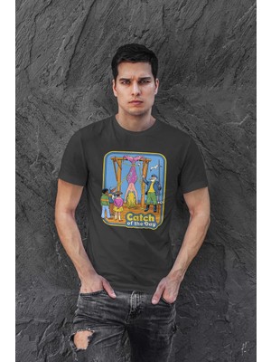 Buzagi Cat Fish Dijital Baskı Regular Unisex Tişört