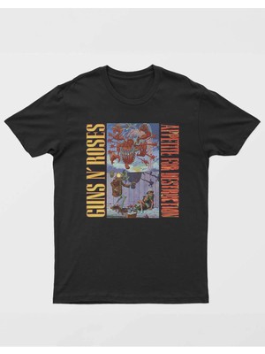 Buzagi Guns'n Roses Dijital Baskı Regular Unisex Tişört