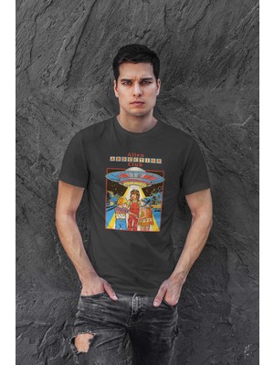 Buzagi Alien Abduction Dijital Baskı Regular Unisex Tişört