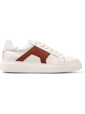 Erkek Sneaker OG-437 John May Beyaz-Taba