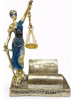 Marsilyan Polyester Kartvizitli Adalet Figürü