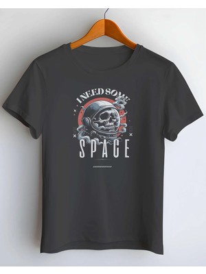 Buzagi Space Dijital Baskı Regular Kalıp Siyah Unisex Tişört