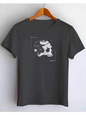 Buzagi Majestic Dijital Baskı Regular Kalıp Siyah Unisex Tişört