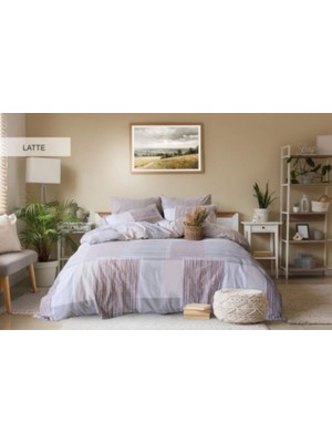 İyi Geceler İstanbul Iyi Geceler Istanbul Pamuklu Tek Kişilik Nevresim Takımı Latte Bej