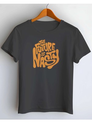 Buzagi Nasty Dijital Baskı Regular Kalıp Unisex Siyah T-Shirt