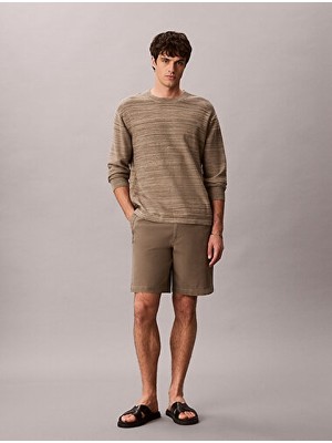 Calvin Klein Erkek Straight Fit Pamuklu Kanvas Şort