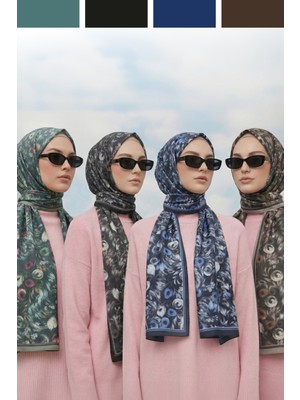 Kamer Scarf Soft Pamuk Desenli Şal Leylazar Serisi 4'lü Paket
