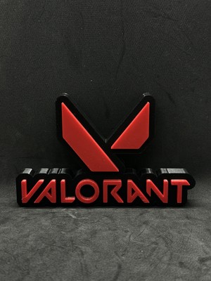Goka 3D Craft Valorant 3 Boyutlu Logo Duvar Dekoru / Oyuncu Odası Dekorasyonu 10 x 16CM