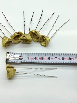 QF Gül Şekilli Frkete Topuz Tokası   6 Lı