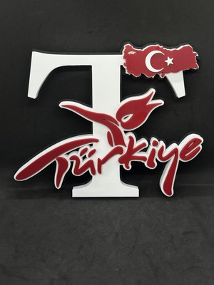 Goka 3D Craft Türkiye Temalı 3D Tasarım Duvar Dekoru - Ev Ofis Hediyesi - 24 x 19,4 x 2 cm