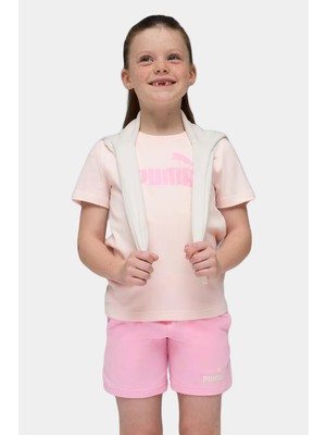 Puma Kız Çocuk Pembe Pamuklu Spor Şortlu Takım 68524021