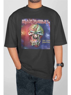 Buzagi Iron Maiden Dijital Baskı Oversize Unisex Tişört