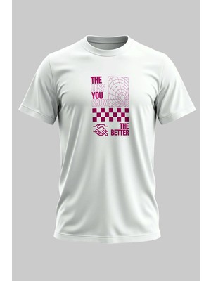 Buzagi The Better Dijital Baskı Regular Kalıp Beyaz Unisex Tişört