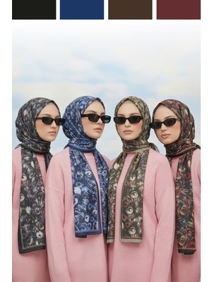 Kamer Scarf Soft Pamuk Desenli Şal Leylazar Serisi 4'lü Paket