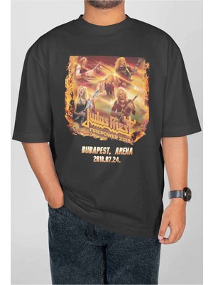 Buzagi Judas Priest Dijital Baskı Oversize Unisex Tişört