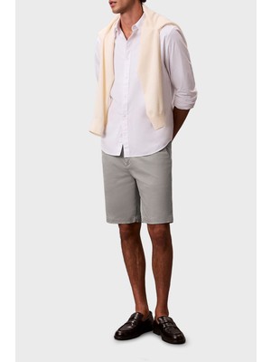 Calvin Klein Pamuklu Regular Fit Normal Bel Chino Şort LV04LB600GRAK Erkek Şort LV04LB600G Rak