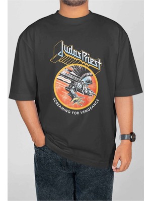 Buzagi Judas Priest Dijital Baskı Oversize Unisex Tişört