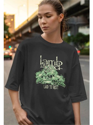 Buzagi Lamb Of God Dijital Baskı Oversize Unisex Tişört