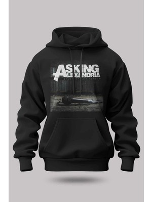 Buzagi Asking Alexandria Oversize Kapüşonlu Unisex Şardonlu Sweatshirt
