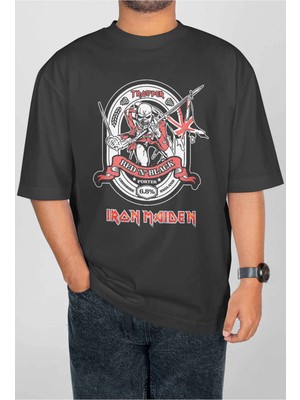 Buzagi Iron Maiden Dijital Baskı Oversize Unisex Tişört