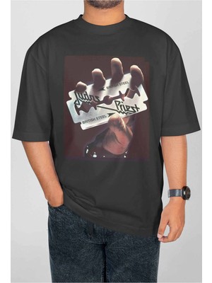 Buzagi Judas Priest Dijital Baskı Oversize Unisex Tişört