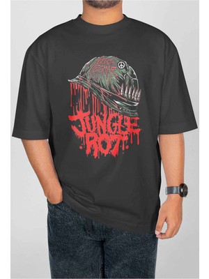Buzagi Jungle Rot Dijital Baskı Oversize Unisex Tişört