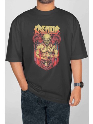 Buzagi Kreator Dijital Baskı Oversize Unisex Tişört