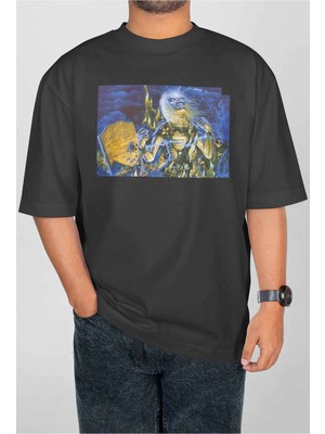 Buzagi Iron Maiden Dijital Baskı Oversize Unisex Tişört