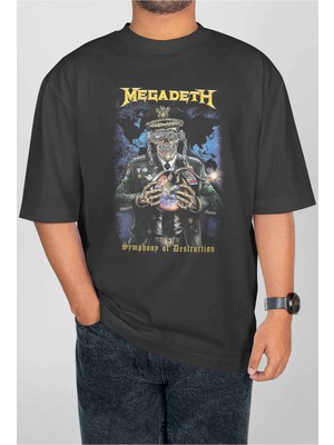 Buzagi Megadeth Dijital Baskı Oversize Unisex Tişört