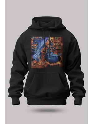 Buzagi Helloween Oversize Kapüşonlu Unisex Şardonlu Sweatshirt