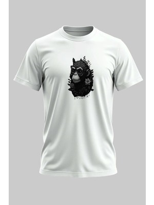 Buzagi Stay True Dijital Baskı Regular Kalıp Unisex Beyaz T-Shirt