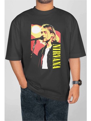 Buzagi Nirvana Dijital Baskı Oversize Unisex Tişört
