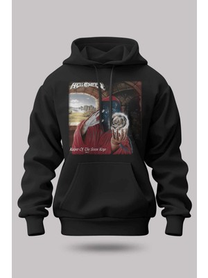 Buzagi Helloween Oversize Kapüşonlu Unisex Şardonlu Sweatshirt