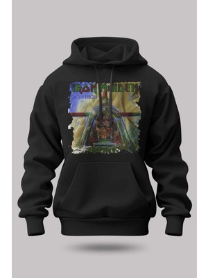 Buzagi Iron Maiden Oversize Kapüşonlu Unisex Şardonlu Sweatshirt