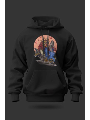 Buzagi Tiger Oversize Kapüşonlu Unisex Şardonlu Sweatshirt