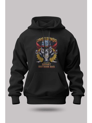 Buzagi Lynyrd Skynyrd Oversize Kapüşonlu Unisex Şardonlu Sweatshirt