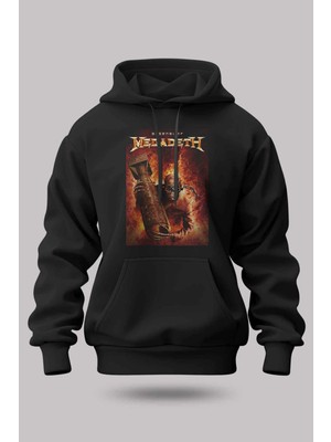 Buzagi Megadeth Oversize Kapüşonlu Unisex Şardonlu Sweatshirt