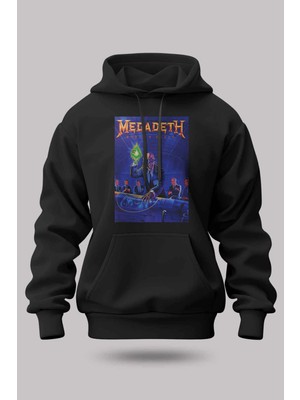 Buzagi Megadeth Oversize Kapüşonlu Unisex Şardonlu Sweatshirt