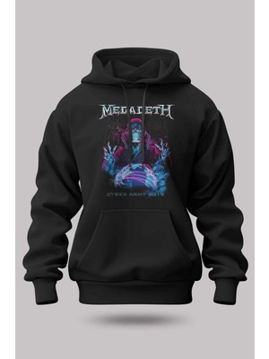 Buzagi Megadeth Oversize Kapüşonlu Unisex Şardonlu Sweatshirt