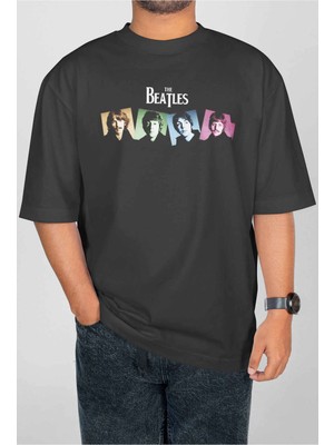 Buzagi The Beatles Dijital Baskı Oversize Unisex Tişört
