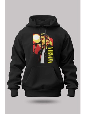 Buzagi Nirvana Oversize Kapüşonlu Unisex Şardonlu Sweatshirt