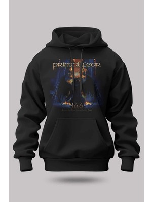 Buzagi Primal Fear Oversize Kapüşonlu Unisex Şardonlu Sweatshirt