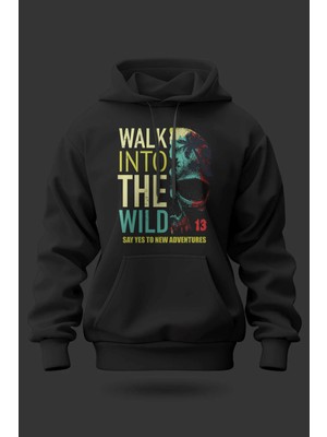 Buzagi The Wild Oversize Kapüşonlu Unisex Şardonlu Sweatshirt