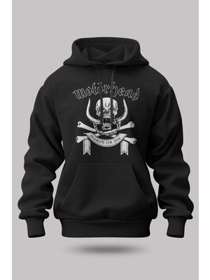 Buzagi Motörhead Oversize Kapüşonlu Unisex Şardonlu Sweatshirt